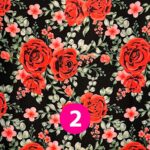 Tela Bi Strech Floreado 150 cm | Ideal para Vestidos de Huasa - Imagen 3