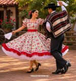 Tela Bi Strech Floreado 150 cm | Ideal para Vestidos de Huasa