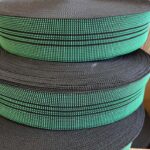 Huincha Tapicero Elástica verde | 32g Refuerzo para Muebles