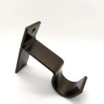 Soporte de Cortina Simple Muro 1” | 25 mm Café Liso