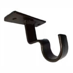 Soporte de Cortina Simple Techo 1” | 25 mm Café Liso